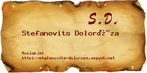 Stefanovits Doloróza névjegykártya